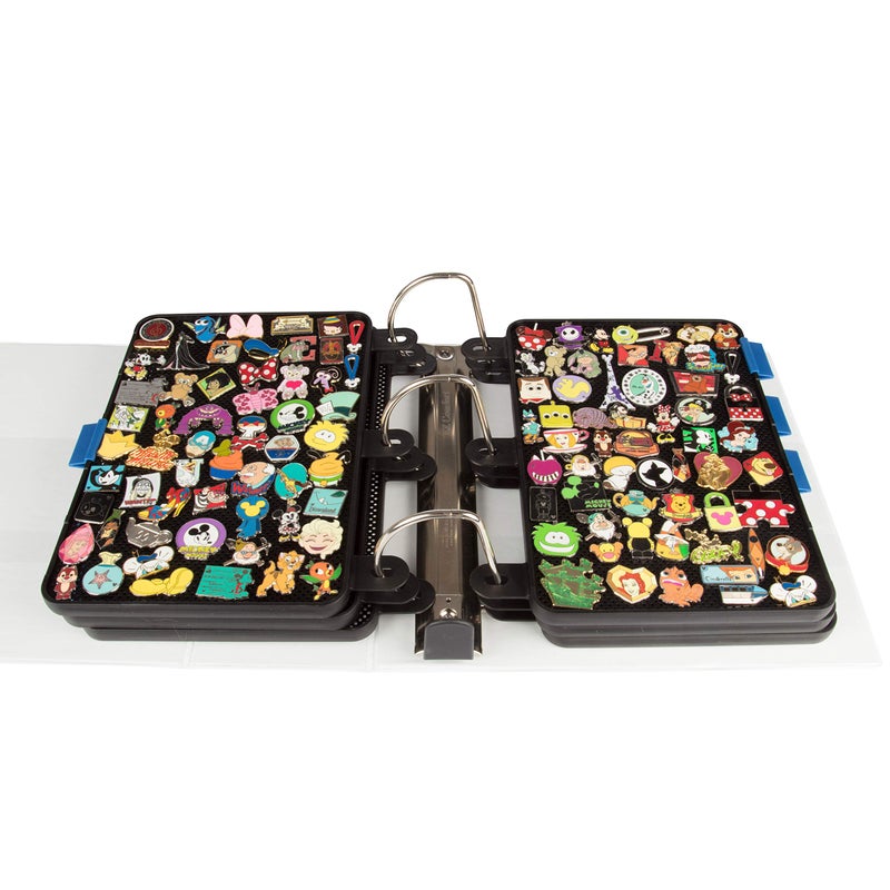 SCS Direct Enamel Pin Display Pages (1 PK) - Display and Trade Your Disney Collectible Pins in Any 3-Ring Binder - Pages Lay Flat with Pinbacks and NO Sagging (Black - Pins Not Included) - Image 5